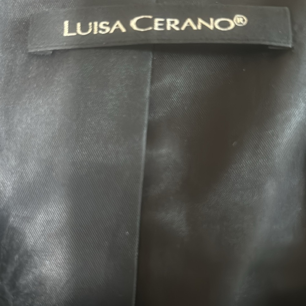 Black real rabbit Fur Vest with Studded Collar - Picture 2 of 3